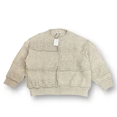 定価46200円 Name. PATCHWORK KNIT SWEATER パッチワーク ニット セーター ネーム NMKN-22AW-004  ベージュ系 1  78738Aのサムネイル