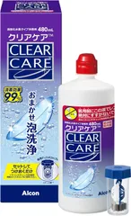 【6本セット】アルコン クリアケア 大容量480ml 医薬部外品 AOセプト コンタクトレンズ 洗浄液 ソフトコンタクトレンズ用 レンズケース付き レンズケア [480ml] [6]