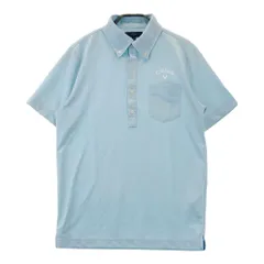 サイズ：M CALLAWAY キャロウェイ  半袖ポロシャツ ボタンダウン ストライプ柄 ブルー系 [240101421877] ゴルフウェア メンズ ストスト