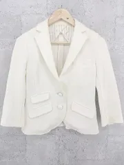 ◇ DOUBLE STANDARD CLOTHING ダブルスタンダードクロージング 七分袖 ジャケット 36 オフホワイト * 1002800179831 【中古】 【1002800179831】