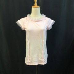 CHANEL　シャネル　CC 　ココマークボタン　フリル　コットン　Tシャツ　トップス