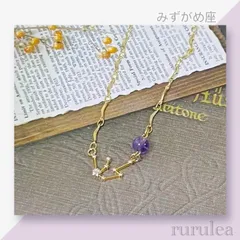 ♢星座(みずがめ座)ネックレス♢ 天然石 : アメジスト 匿名配送