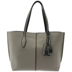 【中古・美品】トッズ ジョイ レザー グレージュ トートバッグ グレー ブラウン