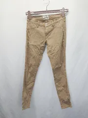 ◇ Θ nano universe ナノユニバース ストレッチ ローライズ スキニー パンツ ベージュ系 レディース E  【1410230021215】