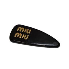 MIU MIU　ミュウミュウ　パテントレザー ヘアクリップ　5IF092 069 F0002　8054000210275