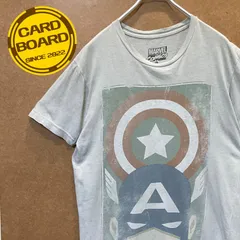 USA輸入古着 キャプテン･アメリカCAPTAIN AMERICA アメコミMARVEL 半袖tシャツ 灰色M