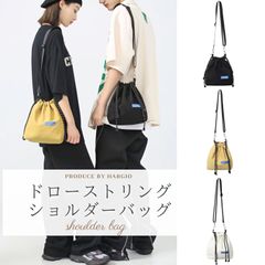 巾着バッグ メンズ ショルダー 巾着ショルダーバッグ 小さめ ショルダーバッグ 巾着 ナイロン レディース 斜めがけ ミニバッグ ポシェット ドローストリング 人気 ポーチ 肩掛け ブラック ホワイト イエロー オシャレ バッグ バック 鞄 かばん