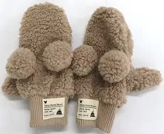 【中古】衣類 ミッキーマウス 手袋(ポンポン付き) ブラウン 「ディズニー」 東京ディズニーリゾート限定