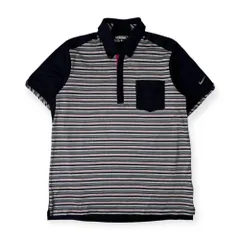 NIKE GOLF DRI-FIT ナイキゴルフ ボーダー BD ボタンダウン 半袖 ポロシャツXL/マルチ メンズ スポーツ