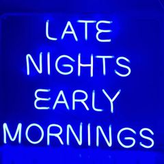 【50%OFF】LATE NIGHTS EARLY MORNINGS☓ ネオンサイン / ネオン管 / ネオンライト / インテリア照明