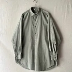 【デッドストック】60s チェコ軍 プルオーバー シャツ / 40 グリーン ミリタリー グランパ ユーロ ビンテージ T5-09026-010