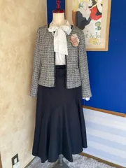 MURUAアシメスカート ママ卒業式入学式スーツ３点セット