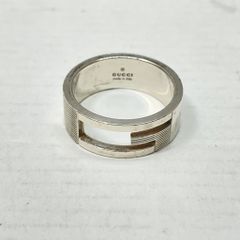 01w-4183 グッチ GUCCI GGリング Ag925 本体のみ 約20号~21号 イタリア製 メンズ リング・指輪 【中古品】のサムネイル