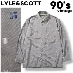 90sヴィンテージ ライルアンドスコット LYLE＆SCOTT 総柄 ポリエステルシャツ L グレー メンズ