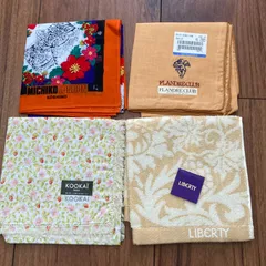 未使用品　レディース　ブランドハンカチ込まとめ売り４枚　MICHICO LONDON　デパートでの販売品　ブランド　レディス　女性　婦人　タグ付き又はシール付き　日本