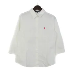 ラルフローレン 長袖シャツ トップス コットンストレッチ キッズ 女の子用 160サイズ ホワイト RALPH LAUREN 【中古】