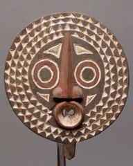 アフリカ　ブルキナファソ　ボボ族　太陽　マスク　仮面　#281　木彫り　アート
