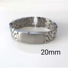 20mm 腕時計 ステンレス ブレスレット シルバー マット×ポリッシュ【対応】オメガ シーマスター300 OMEGA 社外互換品