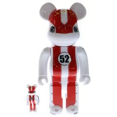 MEDICOM TOY BE@RBRICK LIBERTY WALK Bearbrick Liberty Walk RivaZ-kun 400% & 100% Figure Hobby White/Red
