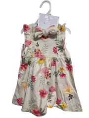 夏物最終SALE！！！！花柄ワンピース　3点セット　ワンピース　パンツ　ヘアバンド