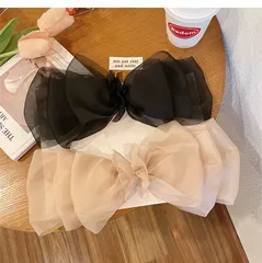 ビッグリボンバレッタ　ベージュ　ブラック　フレンチクリップ ビックリボン