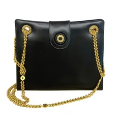 【中古】 Tiffany&Co. （ティファニー） ｻｰｸﾙﾛｺﾞ ﾚｻﾞｰ ﾁｪｰﾝｼｮﾙﾀﾞｰﾊﾞｯｸﾞ  ショルダー Black ブラック レザー ハードウェアのサムネイル