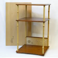 鵬雲斎好 寿扇棚 塗師 川瀬 表完 茶道具 棚物 d104 鵬雲斎好 寿扇棚 塗師 川瀬 表完 茶道具 棚物 d104
