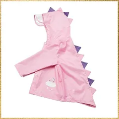 ☆彡送料無料でお届け☆彡Size:S_Color:ピンク レインコート レインポンチョ キッズ 子供用 雨具 かわいい レイングッズ 女の子 男の子 子供 防水 通園 通学 シンプル 収納バッグ付き 恐竜柄 厚手 アウトドア ピンク