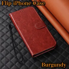 【新商品】iPhoneケース バーガンディースマホケース 手帳型iPhoneケース 手帳型ケース ダイアリー型 オシャレ ストラップ付き 格安 高品質 TPUケース PUレザー