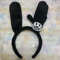 Disney ディズニー オズワルド カチューシャ 黒 白 うさぎ ミッキー 男