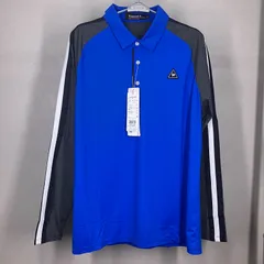 ルコックスポルティフ le coq sportif ゴルフコレクション メンズ 長袖ポロシャツ QGMMGB01 BL00 LL サイズ