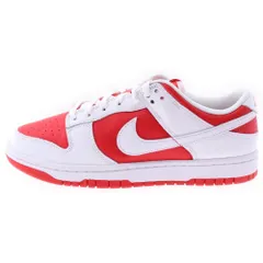 NIKE (ナイキ) DUNK LOW RETRO CHAMPIONSHIP RED ダンク レトロ チャンピオンシップレッド ローカットスニーカー ホワイト/レッド US9/27.0cm DD1391-600