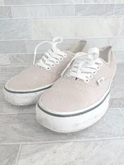 ◇ Θ VANS ヴァンズ 721356 スニーカー シューズ サイズ24.5㎝ ベージュ系 レディース E  【1508060008077】