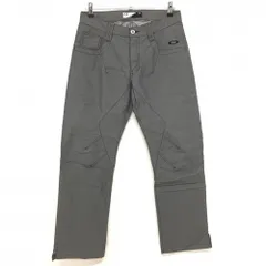 オークリー パンツ グレー 地模様 ステッチ黒  メンズ 32 ゴルフウェア Oakley