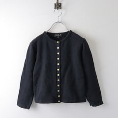 子供服 アニエスベー アンファン agnes b. ENFANT スウェットカーディガン プレッション 10ans/ブラック 黒【2400013969192】