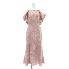 スナイデル SNIDEL 23SS 2wayデザインプリントワンピース ロング 半袖 ボリュームスリーブ 2 ピンク /MY ■OS