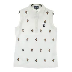 サイズ：1 PEARLY GATES パーリーゲイツ  ノースリーブポロシャツ 総柄 ホワイト系 [240101440102] ゴルフウェア レディース ストスト