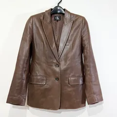 カルバンクライン　レザージャケット　羊革　リアルレザー　ダークブラウン ジャケット - ラムレザージャケット | カルバン・クライン 公式