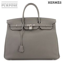 未使用 展示品 エルメス HERMES バーキン40 ハンド バッグ トゴ グリメイヤー U刻印 シルバー 金具 Birkin 90271236