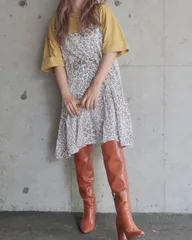 Leopard FrillHemCami-Oneiece white-beigeのサムネイル