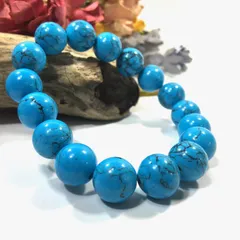 ターコイズ　パワーストーン　ブレスレット　12mm 天然石ブレス (シンプル)　天然石ブレス　数珠ブレス メンズ・レディース 男性 女性 幸運 開運 浄化 [k]