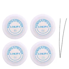 【数量限定】ブレスレット用 シリコンゴム 0.4mm/0.6mm/0.8mm/1mmサイズ 通しワイヤー 4本 5点セット