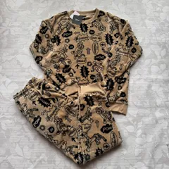 ディズニー ティガー 総柄 モコモコ パジャマ ルームウェア 上下セット L