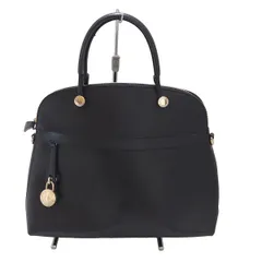 【未使用級】フルラ ショルダーバッグ パイパー 2way レザーブラック 中古・古着通販】FURLA (フルラ) パイパー2WAYショルダーバッグ