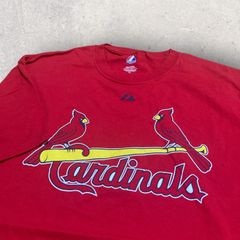 US古着 Majestic MLB 野球 Cardinals カージナルス LUDWICK ラドウィック 47 Tシャツ XL レッド