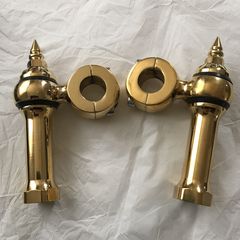 真鍮 ハンドル ポスト ショート ライザー ドッグボーン 1インチ