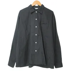 フィルザビル FILL THE BILL 近年 ワイド シャツ 長袖 カットオフ 胸ポケット 1 M相当 黒 ブラック IBO53 Xのサムネイル