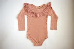 MarMarCopenhagen　70 80 85 90サイズ　ロンパース　ピンク　フリルレース