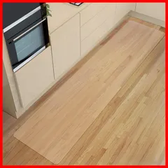 【在庫セール】カットできる エンボス加工 サラっとした手触り ソフト 台所マット お手入れ簡単 清潔 床暖房対応 フローリングマット ハードフロア/フローリング対応 透明 PVCマット 拭ける クリア 50cm x 厚さ1.5mm 210 キッチンマット