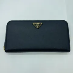 【中古】PRADA サフィアーノトライアングルジップアラウンド長財布 1ML506[19]
